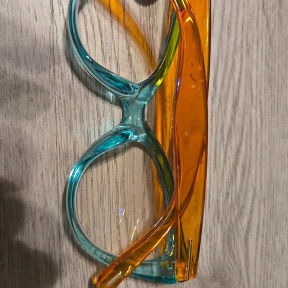 👓 Capri – “Azure Horizons” | Cat Eye Reading Glasses 2.0 Strength - Picture 1 of 4